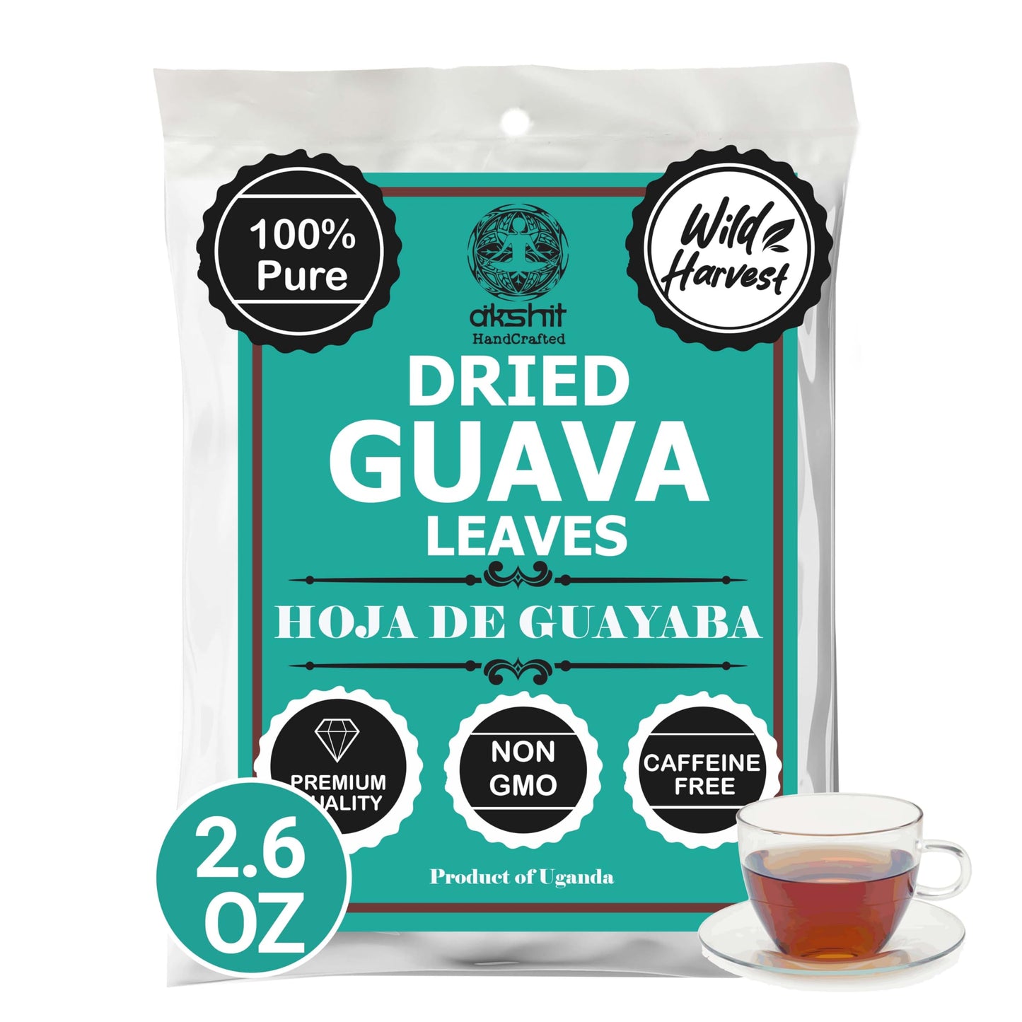 Akshit Natural Moringa Leaves, Dried From Fresh Leaves, MoringaOleifera Leaf Tea, Caffeine Free, Hojas De Moringa Secas, Non GMO. 2.6oz.