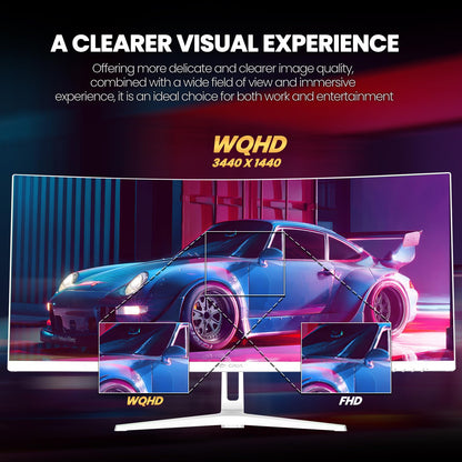 CRUA 45" Curved Gaming Monitor, 240Hz DQHD 5120×1440 UltraWide 32:9 VA Screen Computer Monitors, 120% sRGB,1500R, AMD FreeSync Compatible, Built-in Speakers, HDMI 2.1 & DP 1.4, Wall Mountable – Black