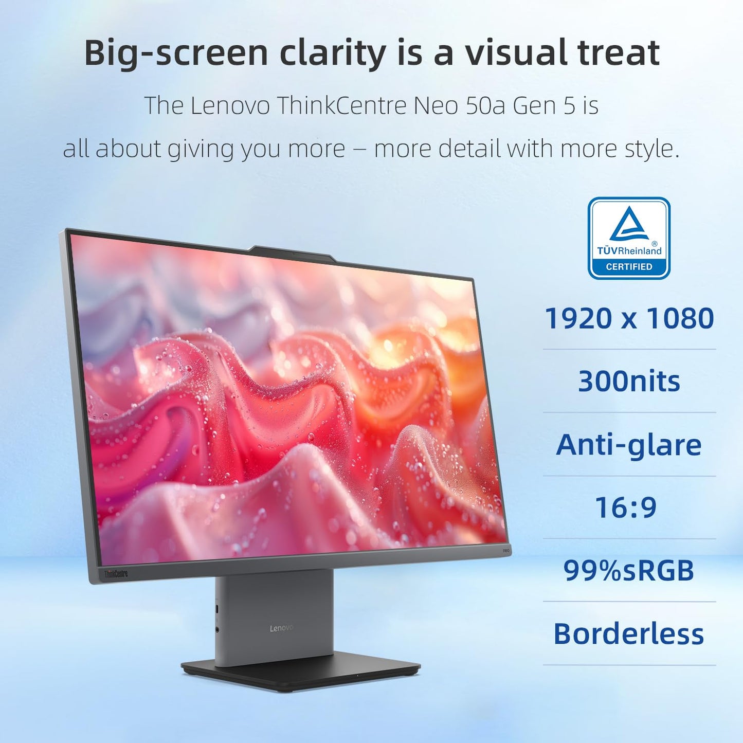 Lenovo ThinkCentre Neo 50a All-in-One Business Desktop, 27” FHD 100Hz Touchscreen, Intel Core i7-13620H, 32GB DDR5, 1TB SSD, Webcam, HDMI, Wi-Fi 6, Wired KB & M, Win 11 Pro, Adata Flash Drive Bundle
