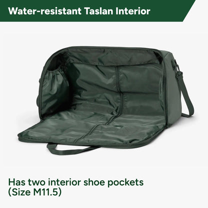 Halfday Convertible 2-in-1 Garment Duffel Weekender Bag 45L | Wrinkle-Free Travel, Hanging Suit Compartment, Shoe Pockets, Trolley Sleeve. Durable & Water-Resistant Carry-On, Hunter