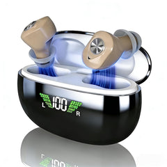 View of OTC Hearing Aids for Seniors-16 Channel Rechargeable Invisible ITE Hearing Aid with One-Button Operation, Noise Reduction, 3 Listening Modes, 4 Volume Levels, LED Digital Display, Long Battery Life, Easy to Use for Elderly Adults& Anti-Whistling Comfort F - Hearing Aids in various colors from Sams E shop