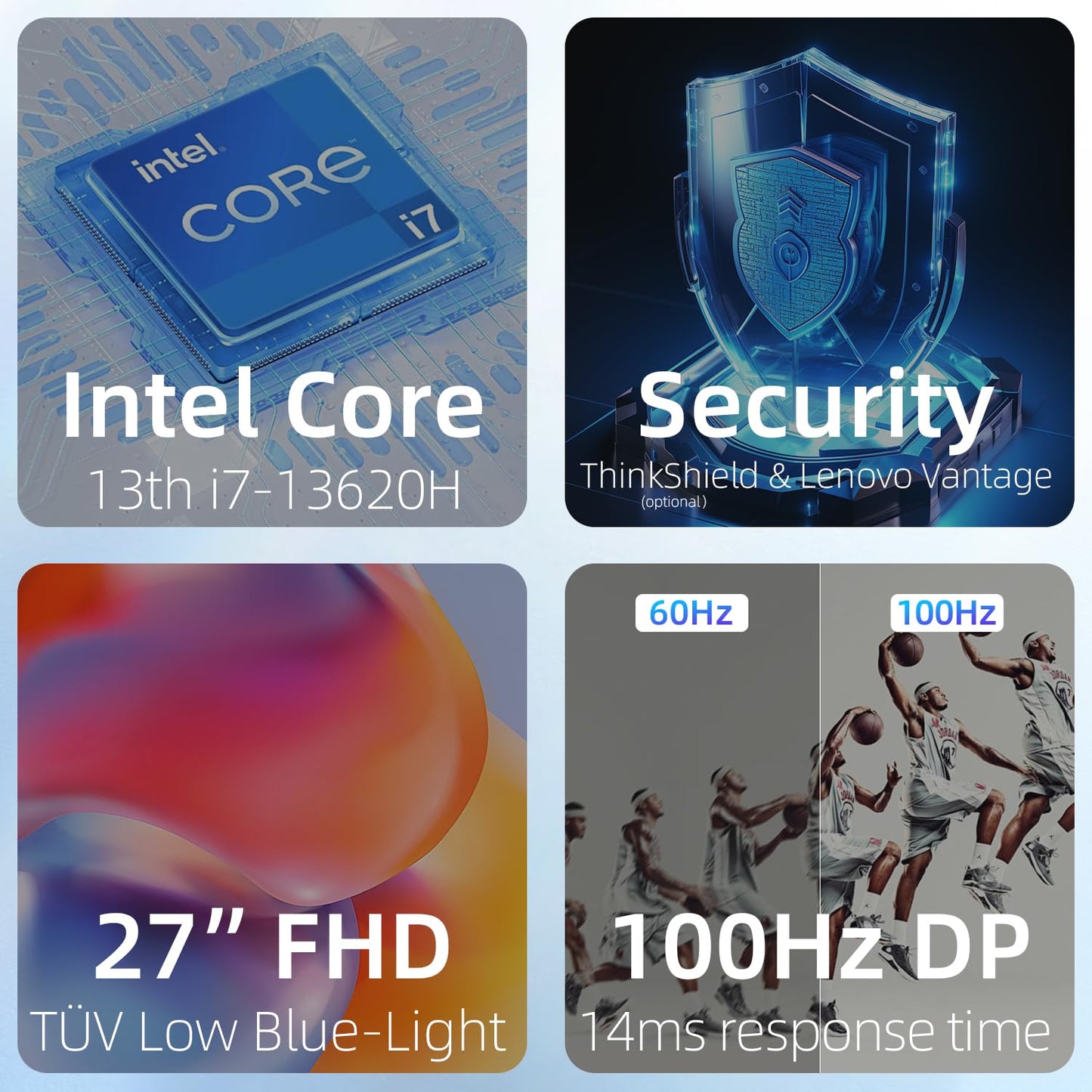 Lenovo ThinkCentre Neo 50a All-in-One Business Desktop, 27” FHD 100Hz Touchscreen, Intel Core i7-13620H, 32GB DDR5, 1TB SSD, Webcam, HDMI, Wi-Fi 6, Wired KB & M, Win 11 Pro, Adata Flash Drive Bundle