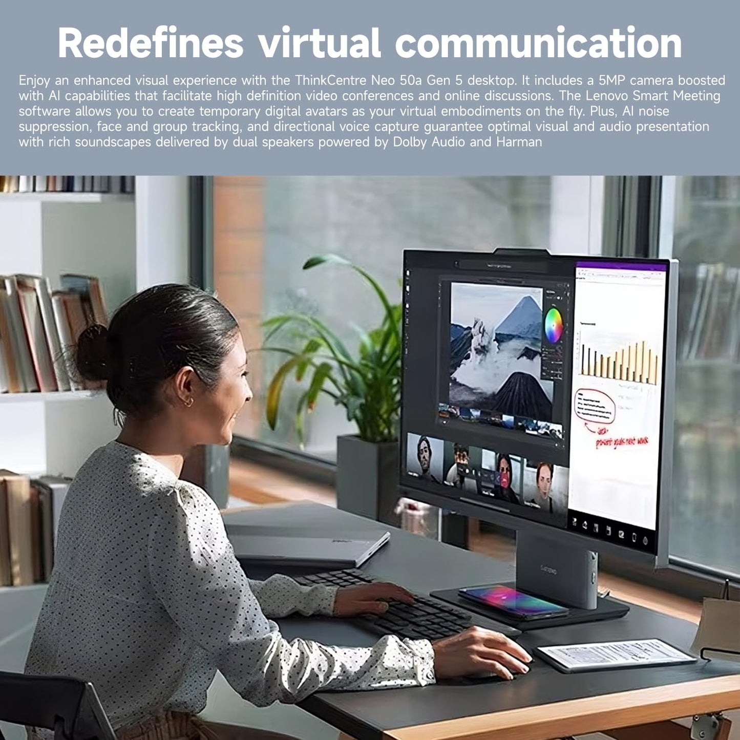 Lenovo ThinkCentre Neo 50a All-in-One Business Desktop, 27” FHD 100Hz Touchscreen, Intel Core i7-13620H, 32GB DDR5, 1TB SSD, Webcam, HDMI, Wi-Fi 6, Wired KB & M, Win 11 Pro, Adata Flash Drive Bundle