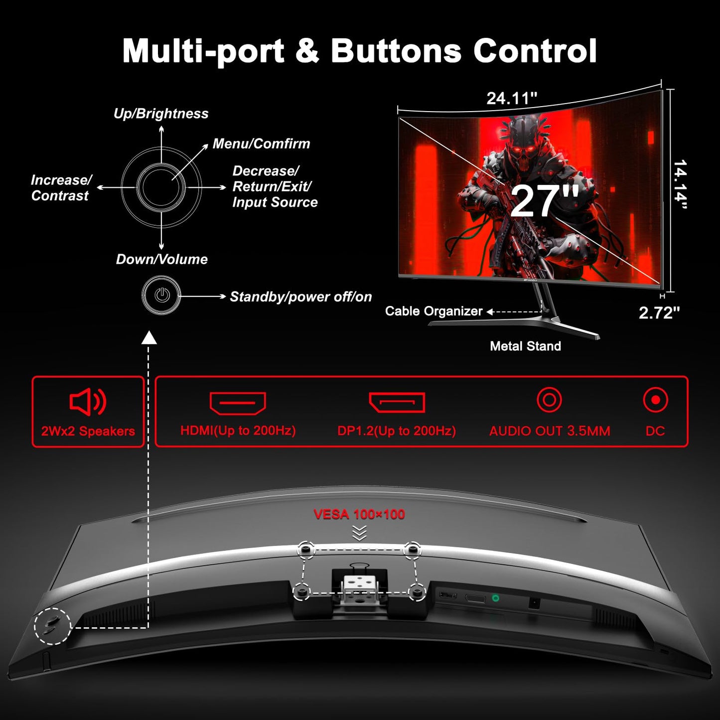 SANSUI 34 Inch 240Hz Ultrawide Curved Gaming Monitor UWQHD 3440×1440, 21:9 2K Curved Monitor 1500R,HDR400,Fast VA, PIP/PBP,AI Crosshair,AIPQ(Visual Enhance),MPRT 1ms,HDMI2.1 * 2,DP1.4 * 2
