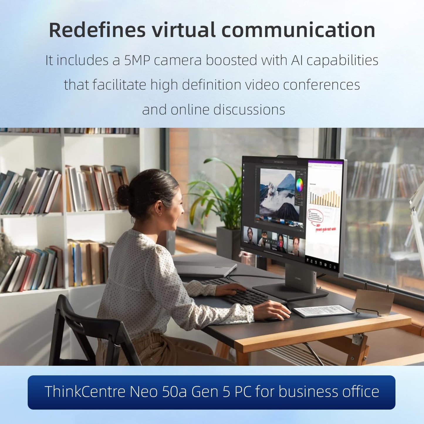 Lenovo ThinkCentre Neo 50a All-in-One Business Desktop, 27” FHD 100Hz Touchscreen, Intel Core i7-13620H, 32GB DDR5, 1TB SSD, Webcam, HDMI, Wi-Fi 6, Wired KB & M, Win 11 Pro, Adata Flash Drive Bundle