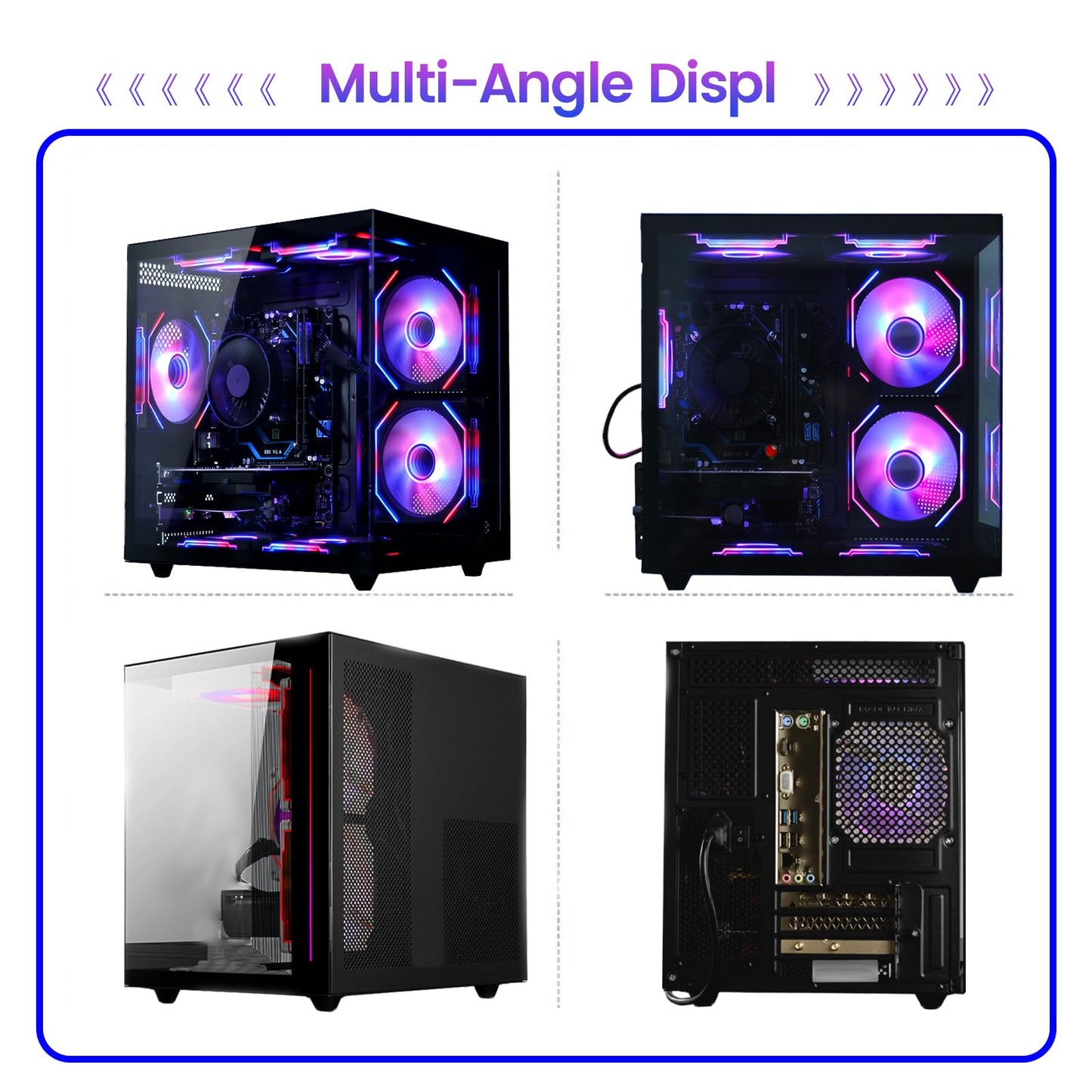 suevery Prebuilt Gaming PC Desktop, Ryzen 7 5700X (8-Core/16-Thread, Up to 4.6GHz), RTX 3050 6GB, 16GB DDR4 RAM, 512GB NVMe SSD, WiFi6, 4K Editing Streaming VR,High End Computer Tower White