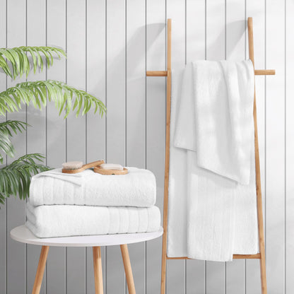 Casa Platino 100% Cotton 2 Pack Bath Towels (30"x60") - Ring Spun Cotton - Large Towels for Bathroom - Quick Drying, Highly Soft & Absorbent Shower Towel Set - Hotel & Spa Quality - White Towel Set