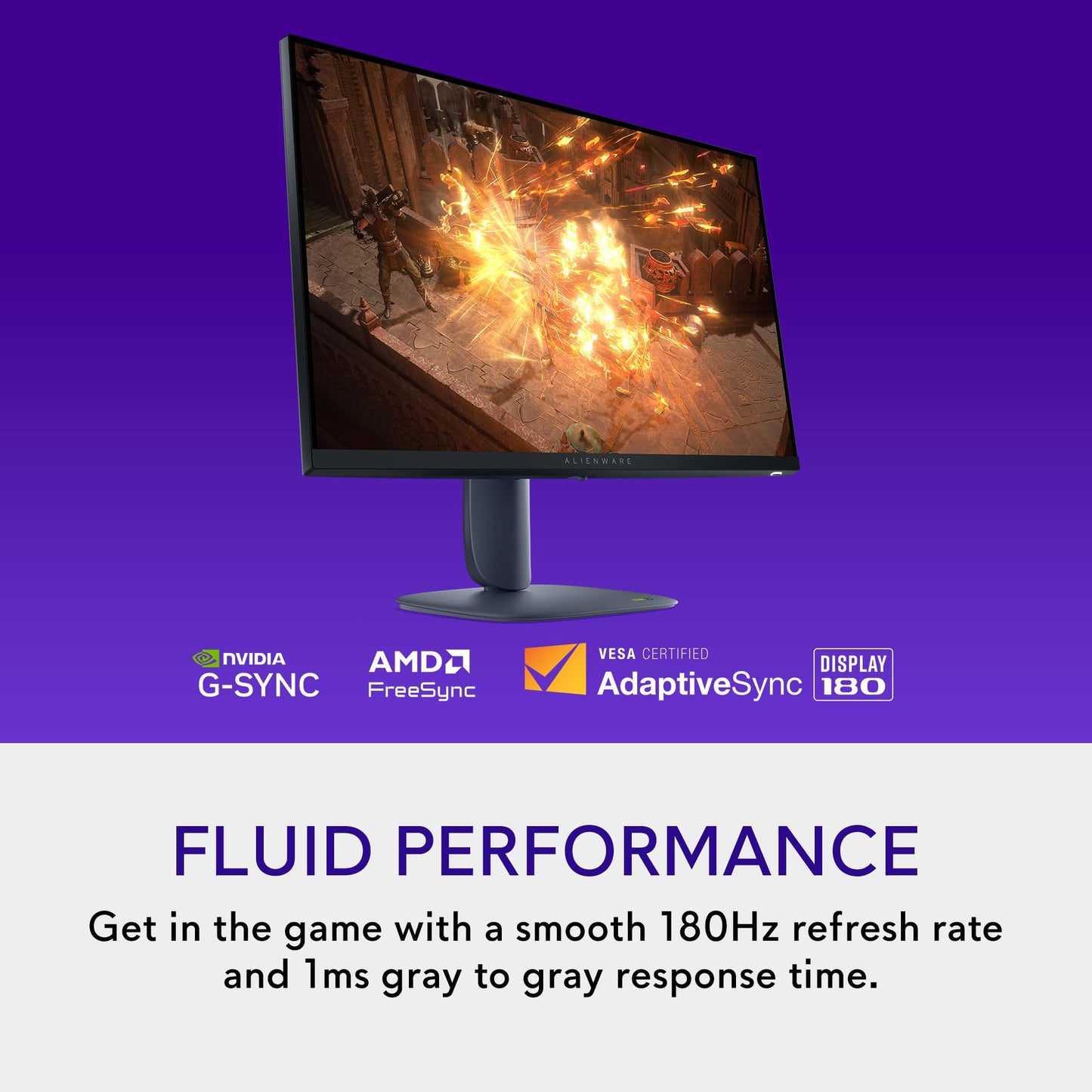 Alienware 34 Curved Gaming Monitor – AW3425DWM - 34-inch WQHD 180Hz 1ms Display, 1500R, AMD FreeSync Premium, VESA AdaptiveSync.