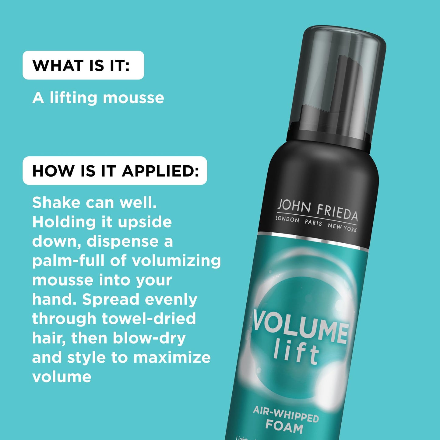 John Frieda Volume Lift Hairspray, Volumizing Hairspray with Air-Silk Technology for Fine or Flat Hair, Adds Body, Long-Lasting Hold, and Fullness for Fine, Thin Hair, 10 Oz, Pack of 2