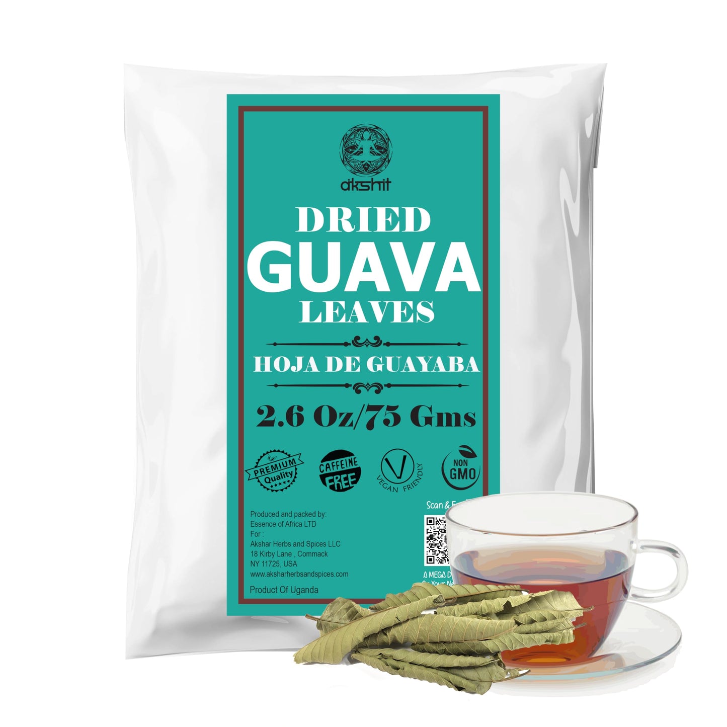 Akshit Moringa Leaves, 2.6oz, Dried From Fresh MoringaOleifera Leaves, Hojas De Moringa Secas, Loose Leaf Tea, Drumstick Tree Leaf, Non-GMO