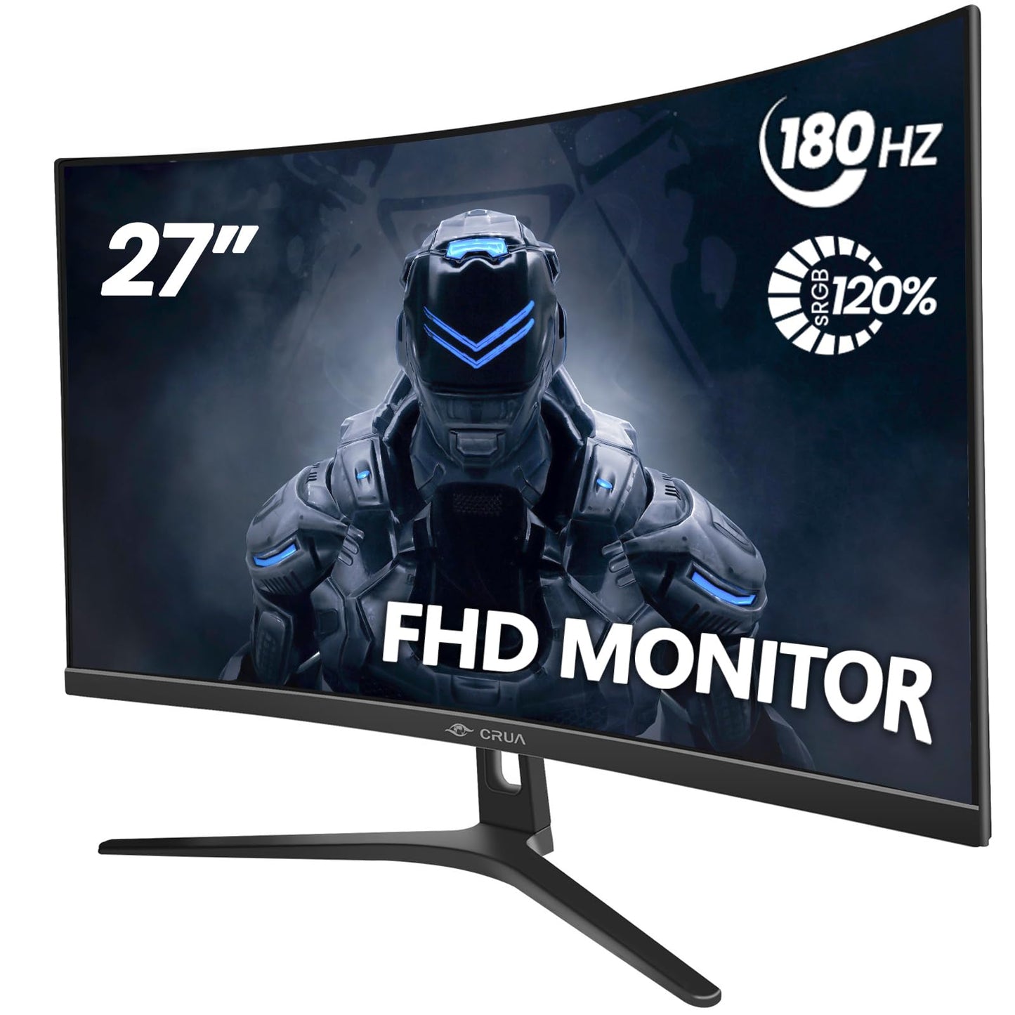 CRUA 45" Curved Gaming Monitor, 240Hz DQHD 5120×1440 UltraWide 32:9 VA Screen Computer Monitors, 120% sRGB,1500R, AMD FreeSync Compatible, Built-in Speakers, HDMI 2.1 & DP 1.4, Wall Mountable – Black