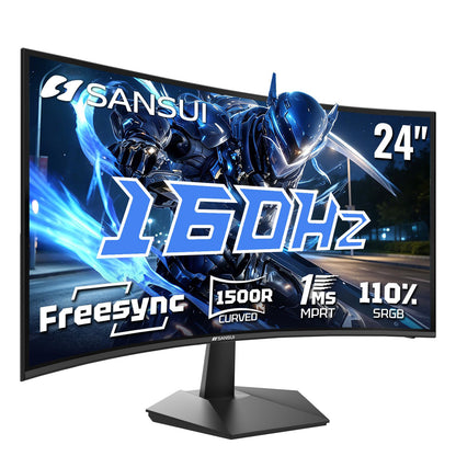 SANSUI 34 Inch 240Hz Ultrawide Curved Gaming Monitor UWQHD 3440×1440, 21:9 2K Curved Monitor 1500R,HDR400,Fast VA, PIP/PBP,AI Crosshair,AIPQ(Visual Enhance),MPRT 1ms,HDMI2.1 * 2,DP1.4 * 2