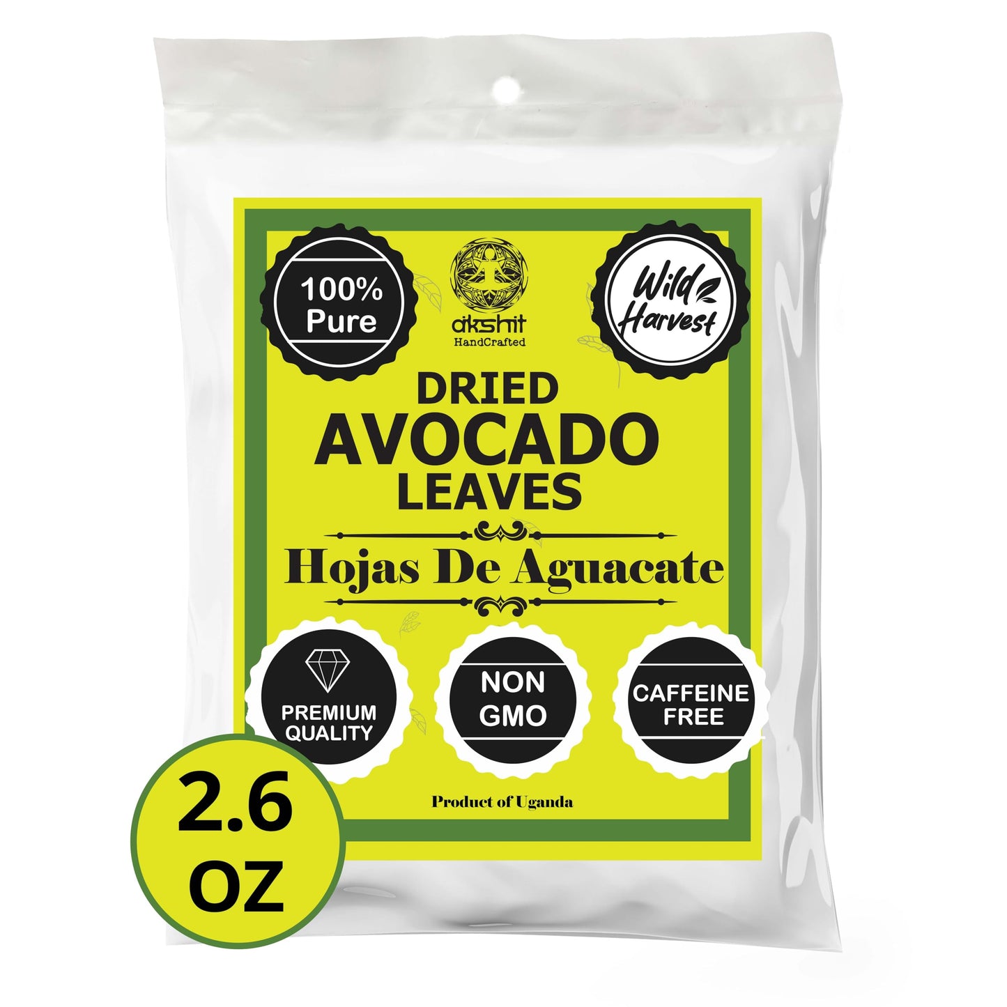 Akshit Natural Moringa Leaves, Dried From Fresh Leaves, MoringaOleifera Leaf Tea, Caffeine Free, Hojas De Moringa Secas, Non GMO. 2.6oz.