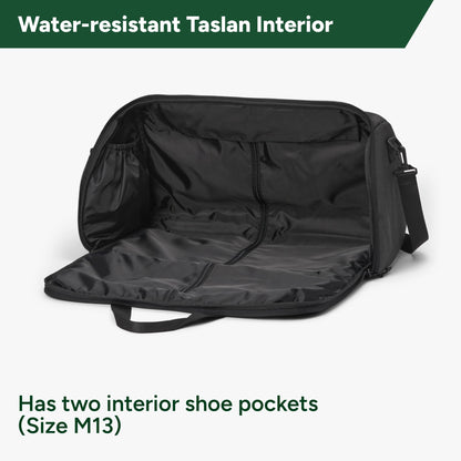 Halfday Convertible 2-in-1 Garment Duffel Weekender Bag 45L | Wrinkle-Free Travel, Hanging Suit Compartment, Shoe Pockets, Trolley Sleeve. Durable & Water-Resistant Carry-On, Hunter