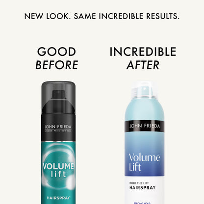John Frieda Volume Lift Hairspray, Volumizing Hairspray with Air-Silk Technology for Fine or Flat Hair, Adds Body, Long-Lasting Hold, and Fullness for Fine, Thin Hair, 10 Oz, Pack of 2