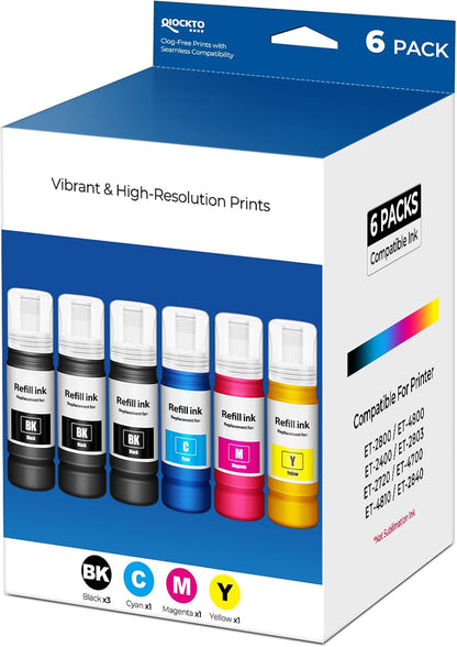 Compatible for EPT522 Ink Refill Bottles Replacement for ET-2800 ET-2400