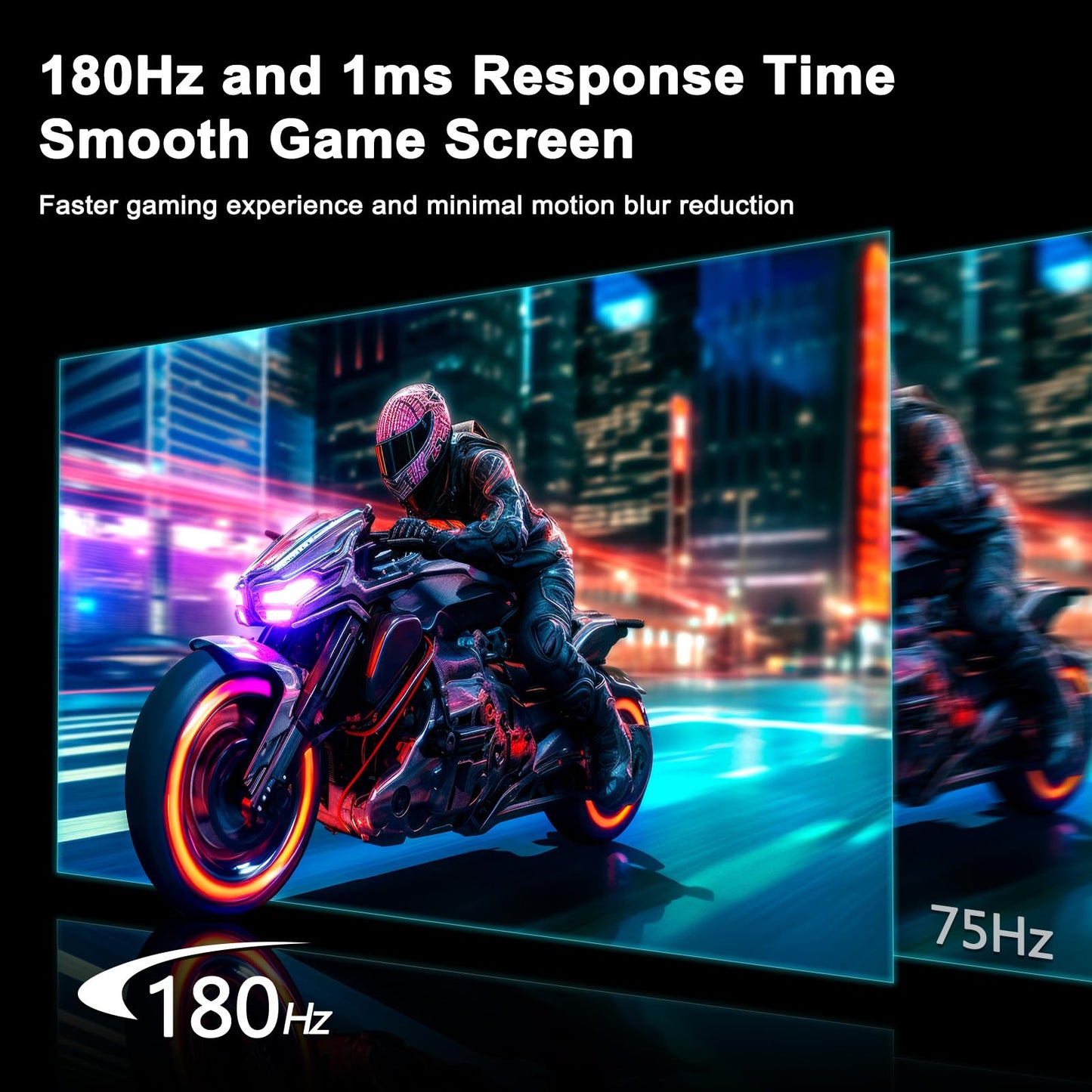 SANSUI 27 Inch Curved Gaming Monitor 180Hz 1ms with Speakers FHD 1080P Computer Monitor FreeSync|1500R|130% sRGB|HDR|Low Blue Light|HDMI DP Ports|VESA Mount|Metal Stand(ES-G27C1 HDMI Cable Incl.)