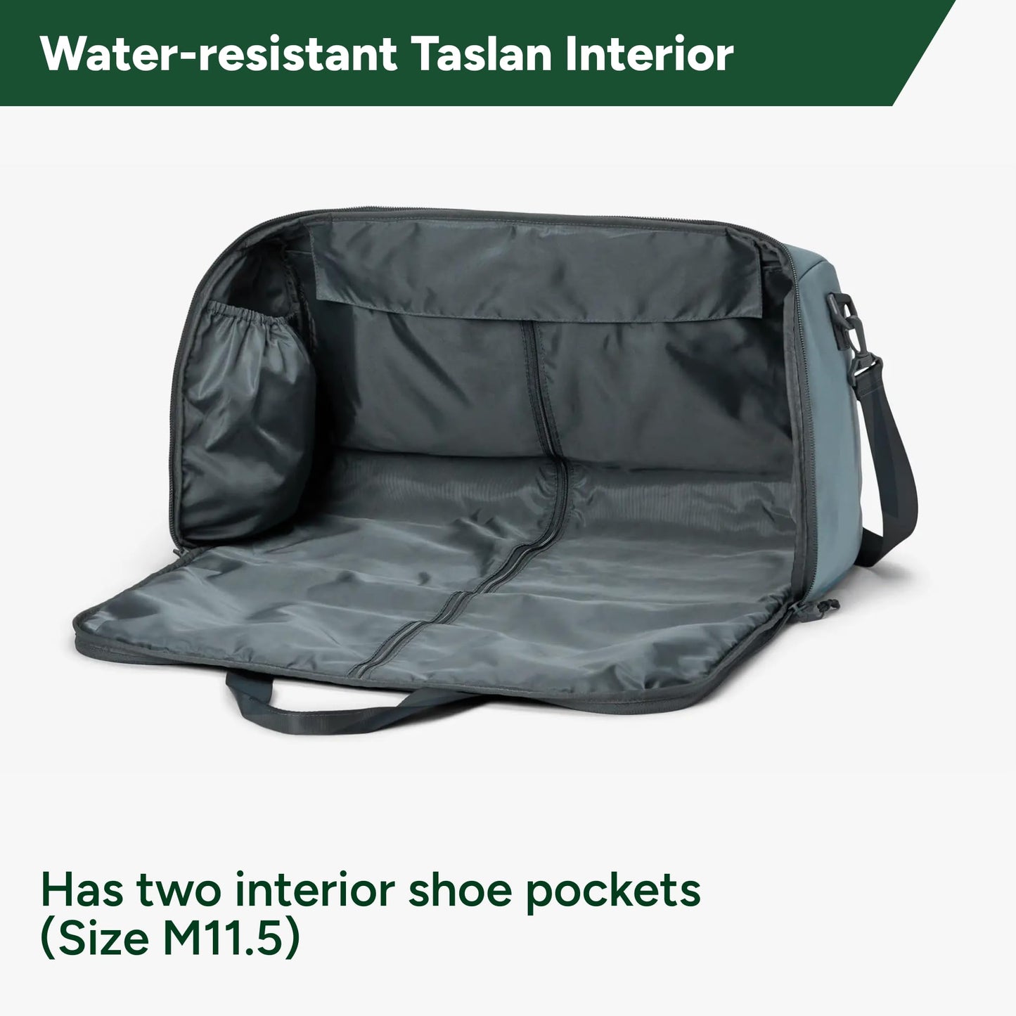 Halfday Convertible 2-in-1 Garment Duffel Weekender Bag 45L | Wrinkle-Free Travel, Hanging Suit Compartment, Shoe Pockets, Trolley Sleeve. Durable & Water-Resistant Carry-On, Hunter