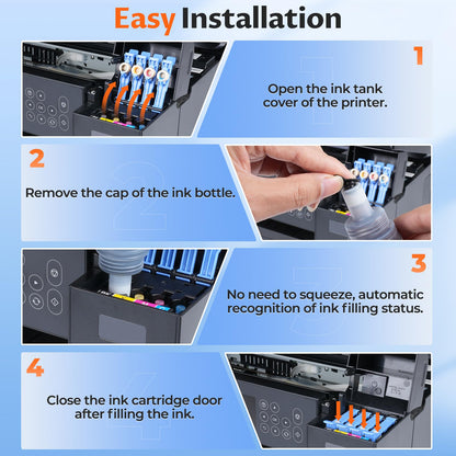Compatible for EPT522 Ink Refill Bottles Replacement for ET-2800 ET-2400