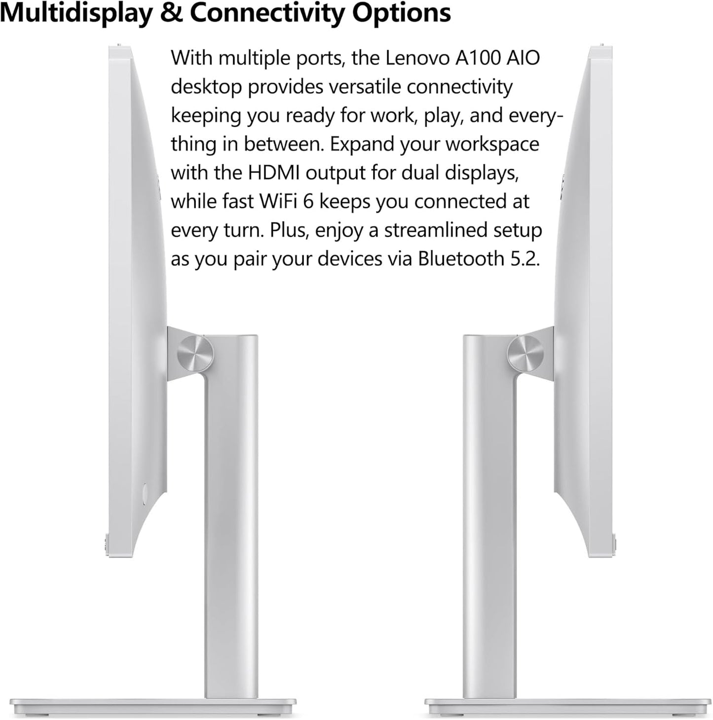 Lenovo 24 All-in-One Desktop Computer for Home Office, 32GB DDR4 RAM, 1TB PCIe SSD, Intel Processor 8-Core (Beat i5-1140G7), 23.8" FHD AIO, WiFi 6, Bluetooth, RJ-45, HDMI, Windows 11 Pro, AZ-XUT