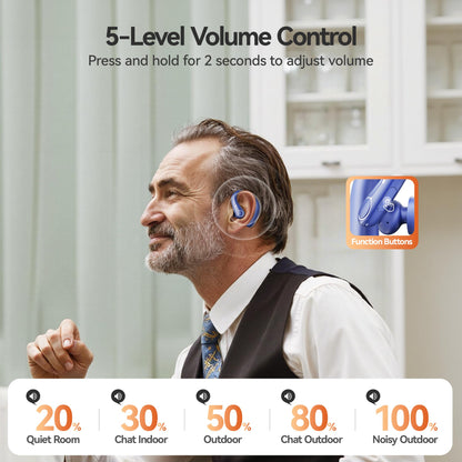 Hearing Aids, Hearing Aids for Seniors with Automatic Noise Cancelling for the Hearing Loss, Rechargeable Bluetooth Hearing Amplifiers with APP Volume Control, Premium Comfort Design and Wear