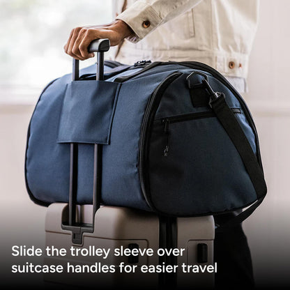 Halfday Convertible 2-in-1 Garment Duffel Weekender Bag 45L | Wrinkle-Free Travel, Hanging Suit Compartment, Shoe Pockets, Trolley Sleeve. Durable & Water-Resistant Carry-On, Hunter