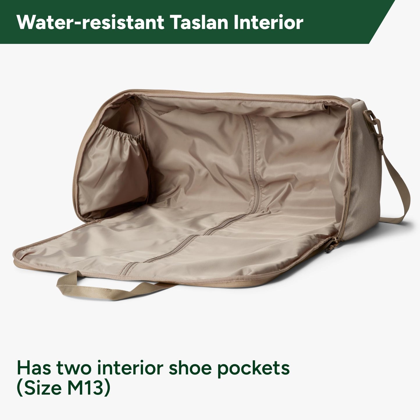 Halfday Convertible 2-in-1 Garment Duffel Weekender Bag 45L | Wrinkle-Free Travel, Hanging Suit Compartment, Shoe Pockets, Trolley Sleeve. Durable & Water-Resistant Carry-On, Hunter