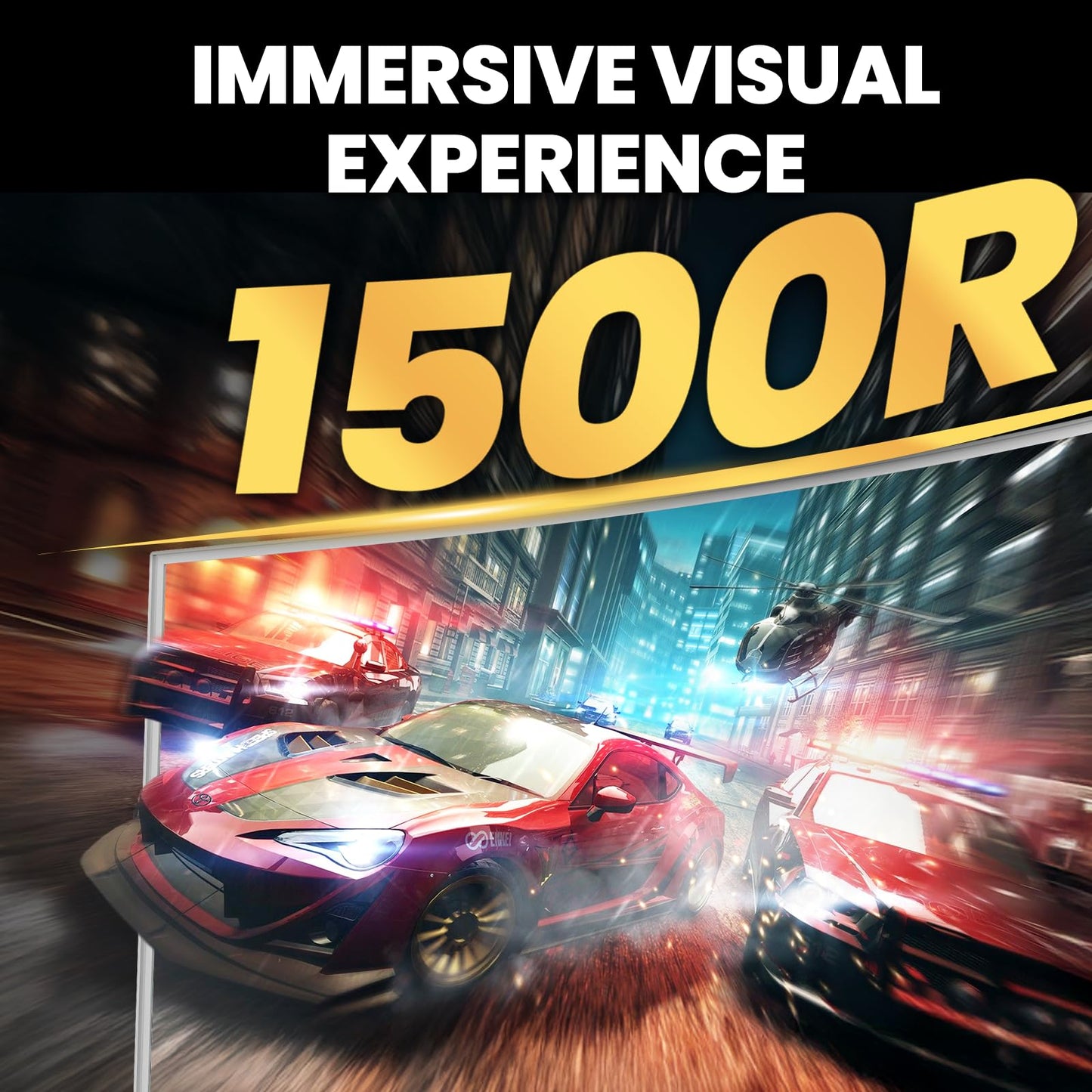 CRUA 45" Curved Gaming Monitor, 240Hz DQHD 5120×1440 UltraWide 32:9 VA Screen Computer Monitors, 120% sRGB,1500R, AMD FreeSync Compatible, Built-in Speakers, HDMI 2.1 & DP 1.4, Wall Mountable – Black