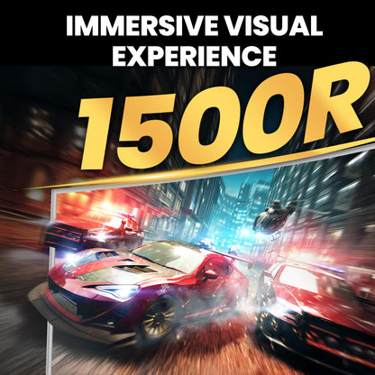CRUA 45" Curved Gaming Monitor, 240Hz DQHD 5120×1440 UltraWide 32:9 VA Screen Computer Monitors, 120% sRGB,1500R, AMD FreeSync Compatible, Built-in Speakers, HDMI 2.1 & DP 1.4, Wall Mountable – Black