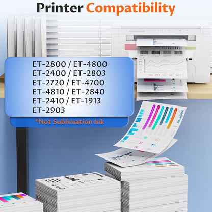 Compatible for EPT522 Ink Refill Bottles Replacement for ET-2800 ET-2400