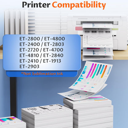 Compatible for EPT522 Ink Refill Bottles Replacement for ET-2800 ET-2400