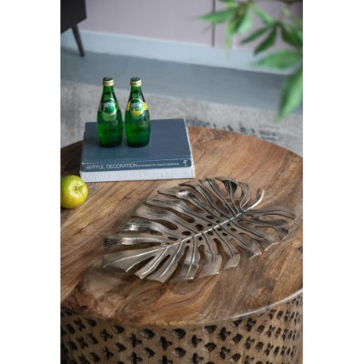 Modern Gold Metal Tropical Leaf Wall Art