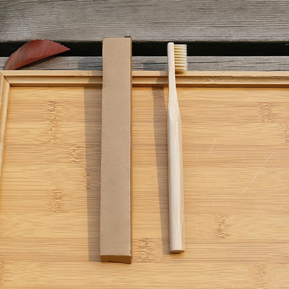 Bamboo Toothbrushes (4), Wooden Toothbrushes, Natural Soft Bristles