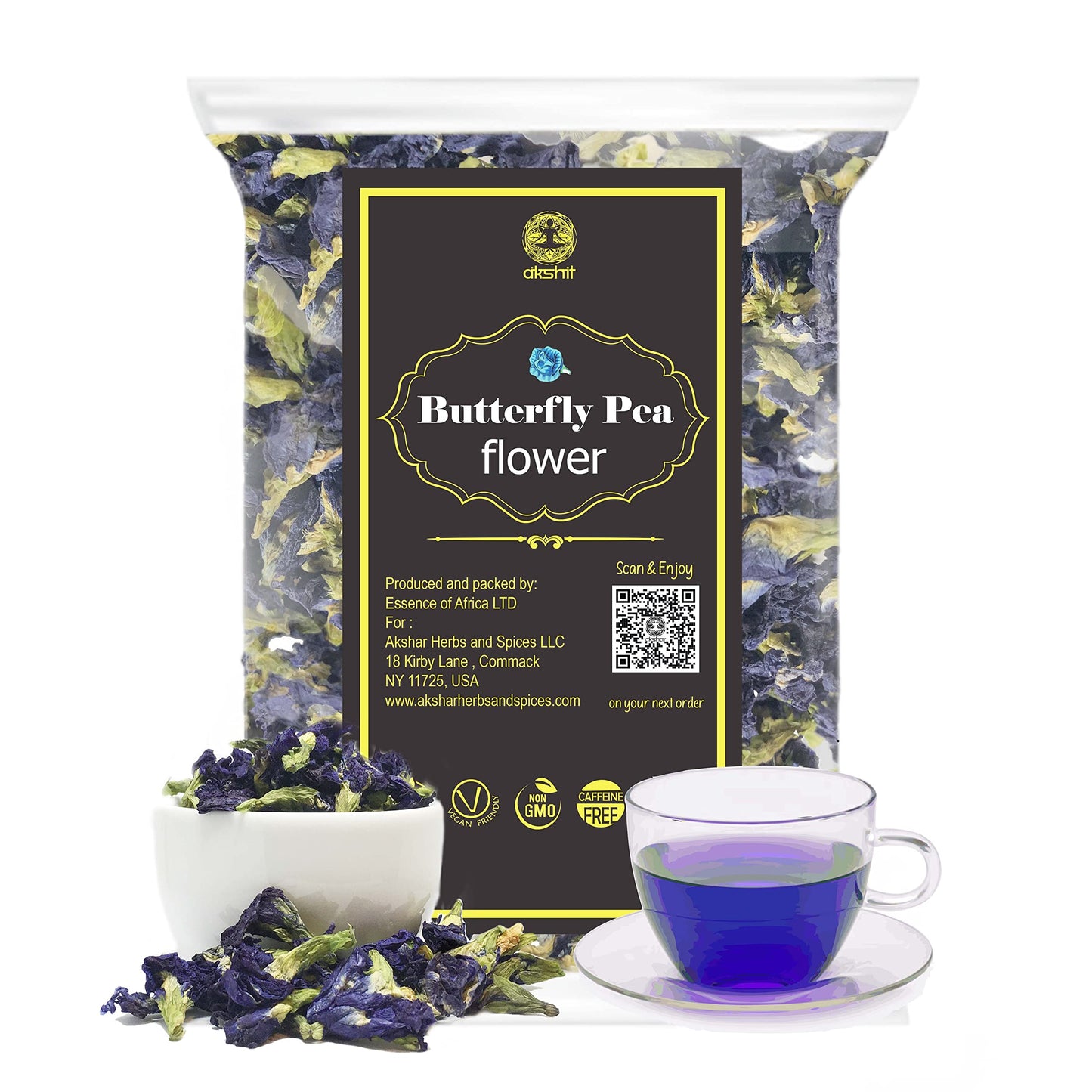 Akshit Moringa Leaves, 2.6oz, Dried From Fresh MoringaOleifera Leaves, Hojas De Moringa Secas, Loose Leaf Tea, Drumstick Tree Leaf, Non-GMO