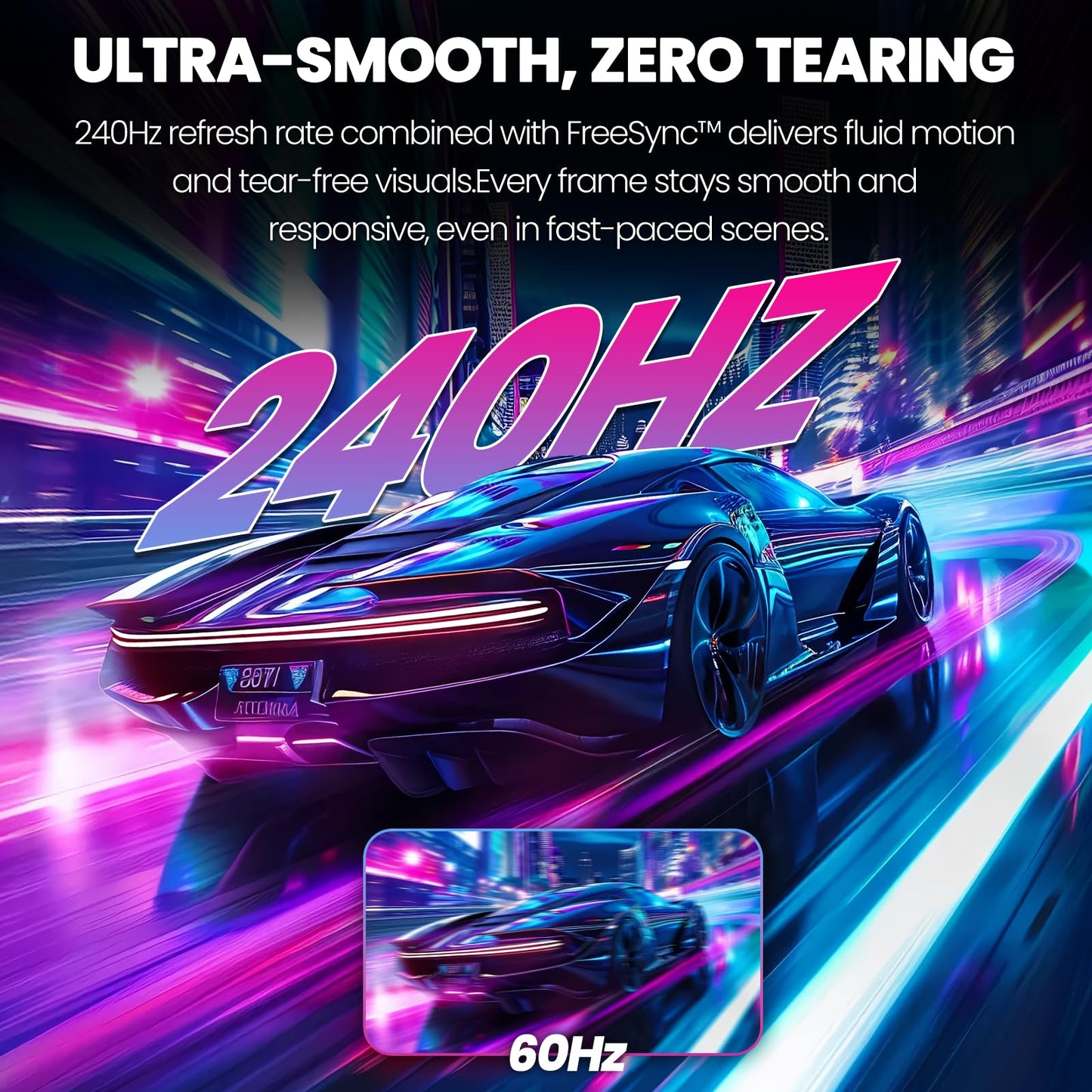 CRUA 45" Curved Gaming Monitor, 240Hz DQHD 5120×1440 UltraWide 32:9 VA Screen Computer Monitors, 120% sRGB,1500R, AMD FreeSync Compatible, Built-in Speakers, HDMI 2.1 & DP 1.4, Wall Mountable – Black