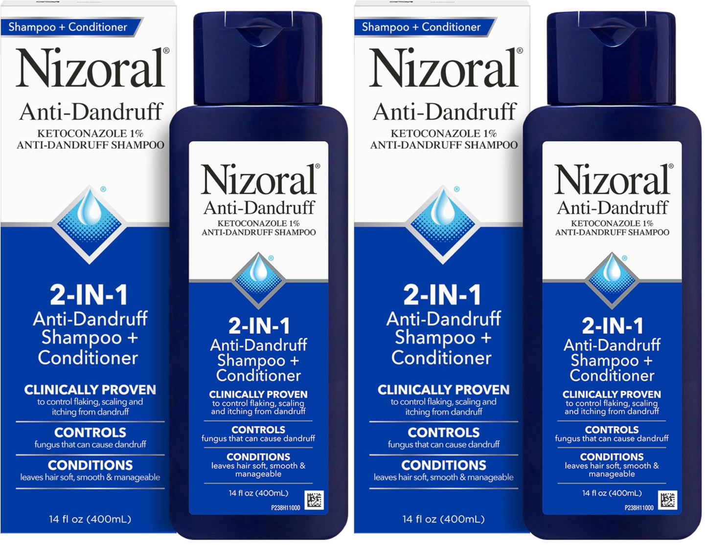 Nizoral 2-in-1 Anti Dandruff Shampoo and Conditioner, 14 Fl Oz, 1% Ketoconazole