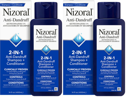 Nizoral 2-in-1 Anti Dandruff Shampoo and Conditioner, 14 Fl Oz, 1% Ketoconazole