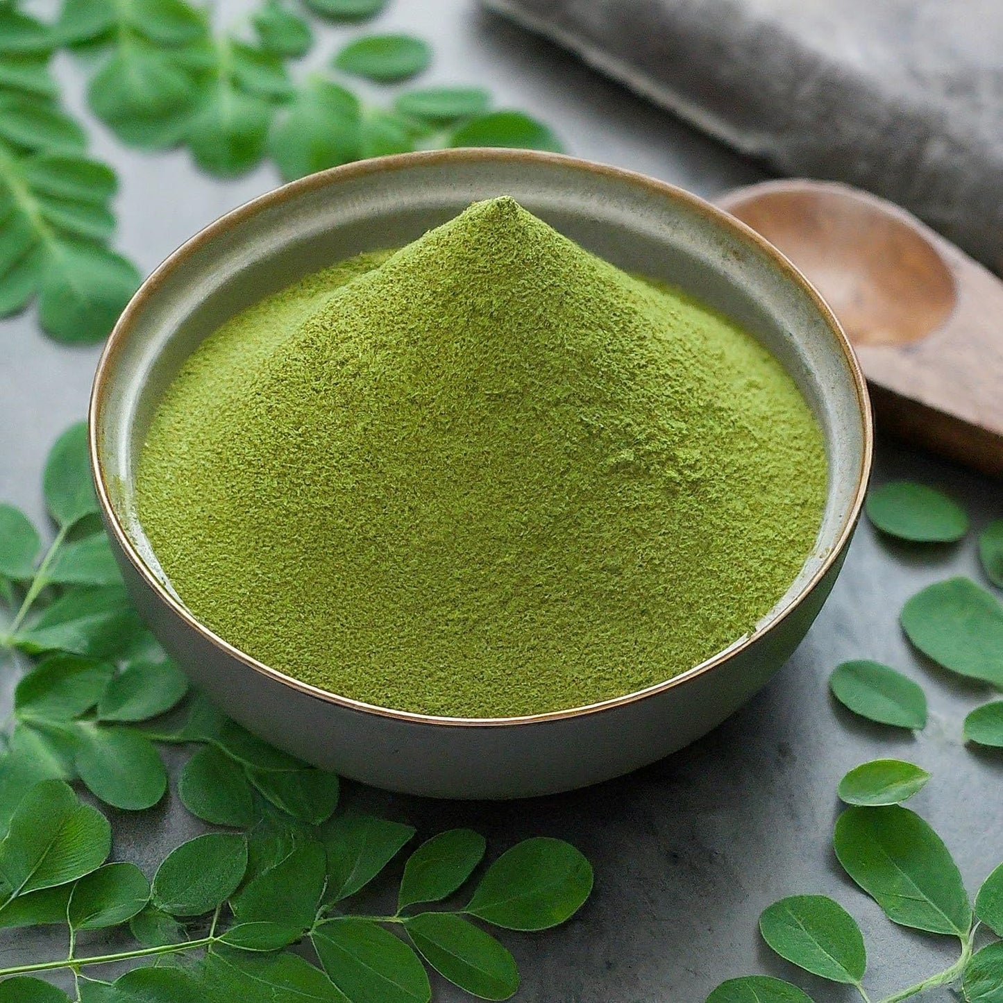 Akshit Natural Moringa Leaves, Dried From Fresh Leaves, MoringaOleifera Leaf Tea, Caffeine Free, Hojas De Moringa Secas, Non GMO. 2.6oz.