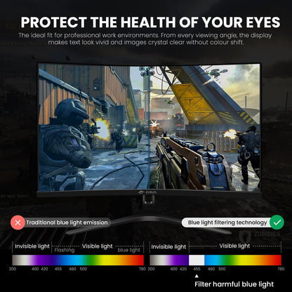 CRUA 45" Curved Gaming Monitor, 240Hz DQHD 5120×1440 UltraWide 32:9 VA Screen Computer Monitors, 120% sRGB,1500R, AMD FreeSync Compatible, Built-in Speakers, HDMI 2.1 & DP 1.4, Wall Mountable – Black