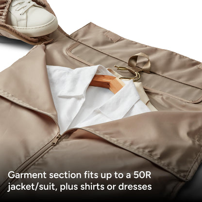 Halfday Convertible 2-in-1 Garment Duffel Weekender Bag 45L | Wrinkle-Free Travel, Hanging Suit Compartment, Shoe Pockets, Trolley Sleeve. Durable & Water-Resistant Carry-On, Hunter