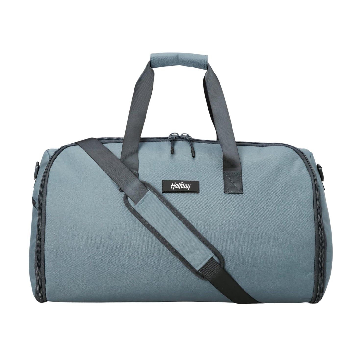 Halfday Convertible 2-in-1 Garment Duffel Weekender Bag 45L | Wrinkle-Free Travel, Hanging Suit Compartment, Shoe Pockets, Trolley Sleeve. Durable & Water-Resistant Carry-On, Hunter