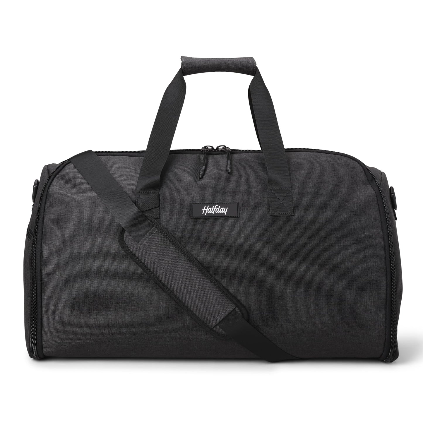 Halfday Convertible 2-in-1 Garment Duffel Weekender Bag 45L | Wrinkle-Free Travel, Hanging Suit Compartment, Shoe Pockets, Trolley Sleeve. Durable & Water-Resistant Carry-On, Hunter