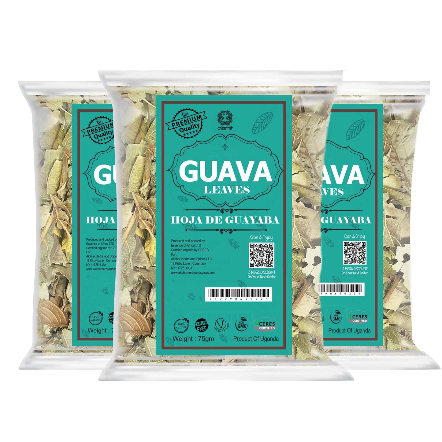 Akshit Moringa Leaves, 2.6oz, Dried From Fresh MoringaOleifera Leaves, Hojas De Moringa Secas, Loose Leaf Tea, Drumstick Tree Leaf, Non-GMO
