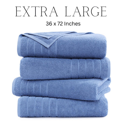 Casa Platino 100% Cotton 2 Pack Bath Towels (30"x60") - Ring Spun Cotton - Large Towels for Bathroom - Quick Drying, Highly Soft & Absorbent Shower Towel Set - Hotel & Spa Quality - White Towel Set