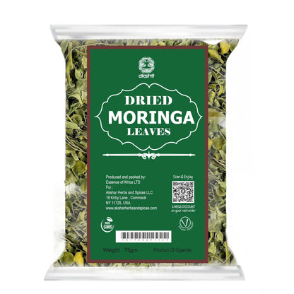 Akshit Natural Moringa Leaves, Dried From Fresh Leaves, MoringaOleifera Leaf Tea, Caffeine Free, Hojas De Moringa Secas, Non GMO. 2.6oz.
