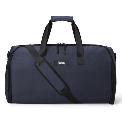 Halfday Convertible 2-in-1 Garment Duffel Weekender Bag 45L | Wrinkle-Free Travel, Hanging Suit Compartment, Shoe Pockets, Trolley Sleeve. Durable & Water-Resistant Carry-On, Hunter