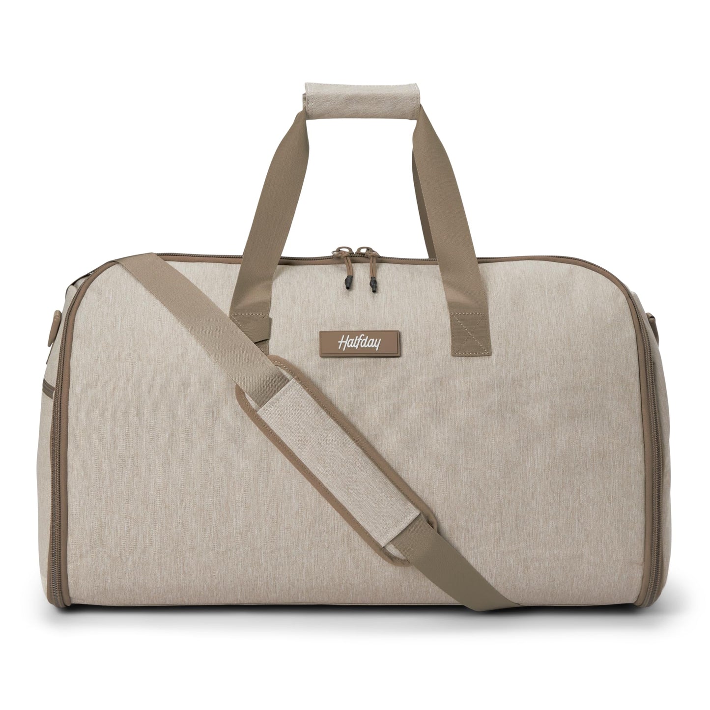 Halfday Convertible 2-in-1 Garment Duffel Weekender Bag 45L | Wrinkle-Free Travel, Hanging Suit Compartment, Shoe Pockets, Trolley Sleeve. Durable & Water-Resistant Carry-On, Hunter