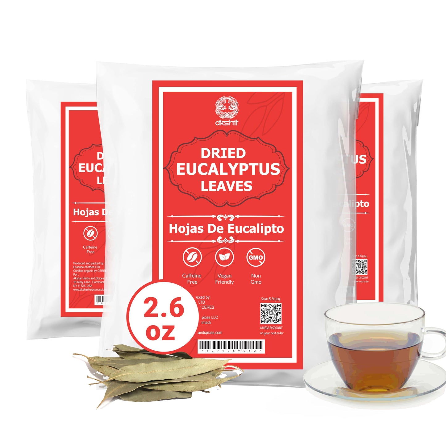Akshit Moringa Leaves, 2.6oz, Dried From Fresh MoringaOleifera Leaves, Hojas De Moringa Secas, Loose Leaf Tea, Drumstick Tree Leaf, Non-GMO