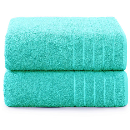 Casa Platino 100% Cotton 2 Pack Bath Towels (30"x60") - Ring Spun Cotton - Large Towels for Bathroom - Quick Drying, Highly Soft & Absorbent Shower Towel Set - Hotel & Spa Quality - White Towel Set