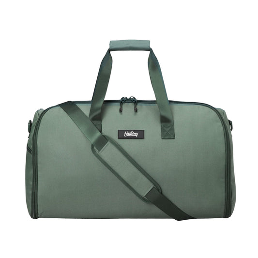 Halfday Convertible 2-in-1 Garment Duffel Weekender Bag 45L | Wrinkle-Free Travel, Hanging Suit Compartment, Shoe Pockets, Trolley Sleeve. Durable & Water-Resistant Carry-On, Hunter